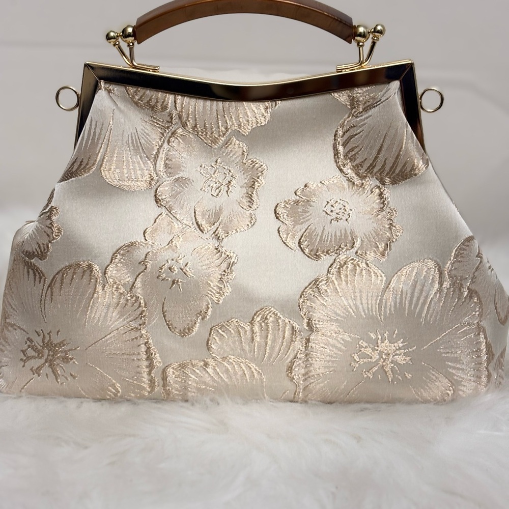 Elegant Floral Embroidered Handbag